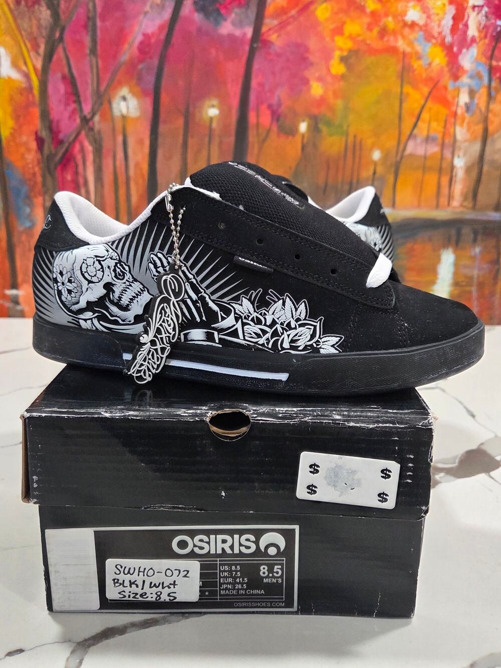 Osiris Serve Maxx 242 Praying Hands Deadman Men's Size 8.5 Skateboarding Vintage